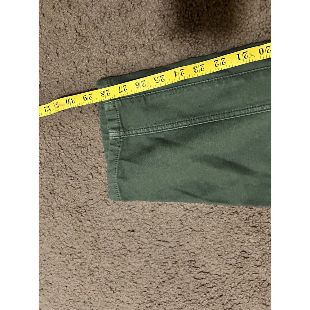 Pilcro The Wanderer Utility Pants Moss Green Straight Leg High Rise Size 27 - Picture 10 of 11